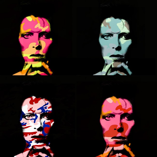 NEW . David Bowie Camo x 4 